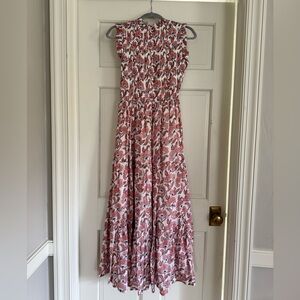 Oliphant sleeveless smocked maxi size XS